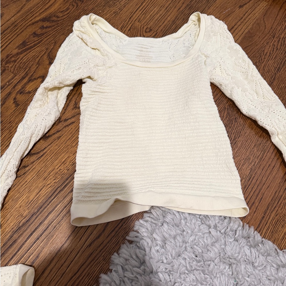 free people Long Sleeve Scoop Neck Top
